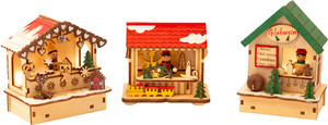 Karácsonyi vásári bódé 3 darabos adventi dekoráció - Small Foot