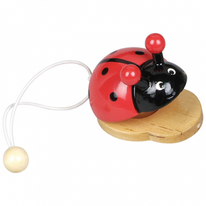 Kasztanyetta - fa hangszer gyerekeknek - katicás