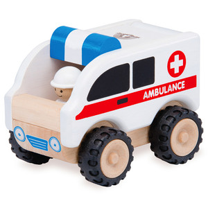 Fa játék mentőautó