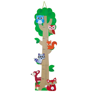 Fa magasságmérő babaszoba dekoráció - erdei állatok