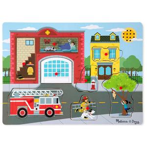 Hangos puzzle - tűzoltóállomás - Melissa & Doug kirakó