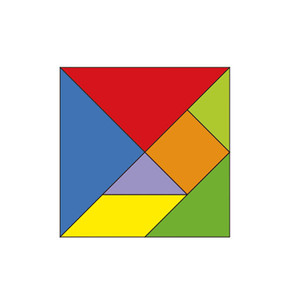 Tangram logikai játék feladványokkal