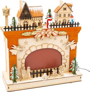 Világító adventi dísz - Kandalló - Small Foot karácsonyi dekoráció fából